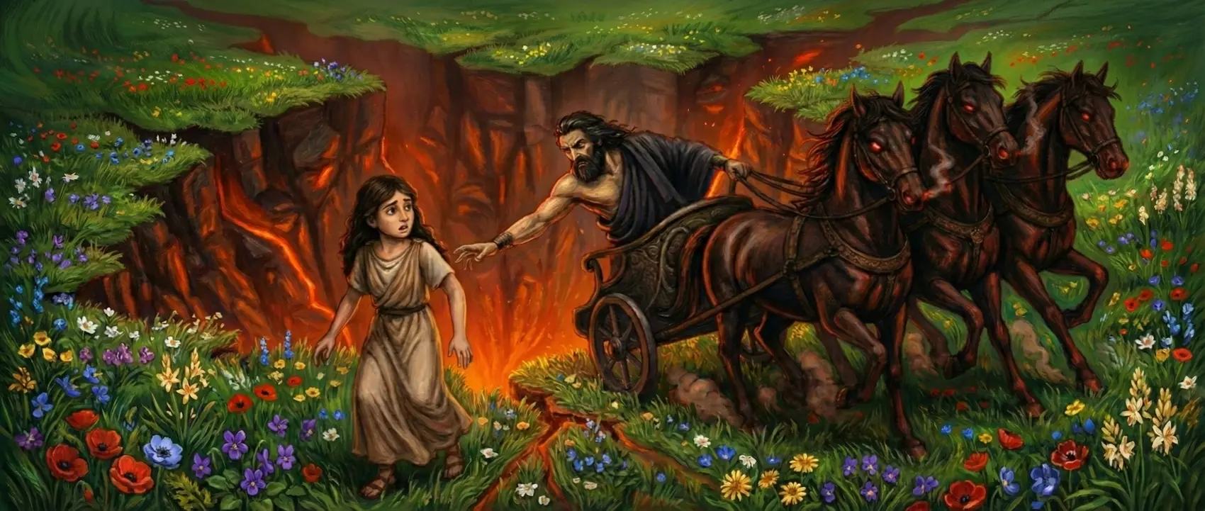 Illustration du récit L’enlèvement de Perséphone