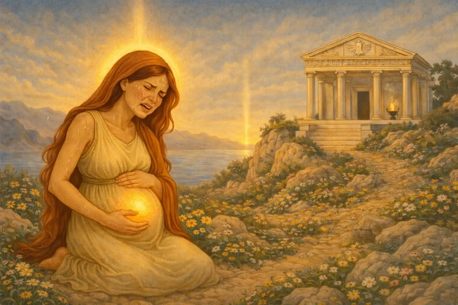 Illustration du récit La naissance d’Apollon et Artémis